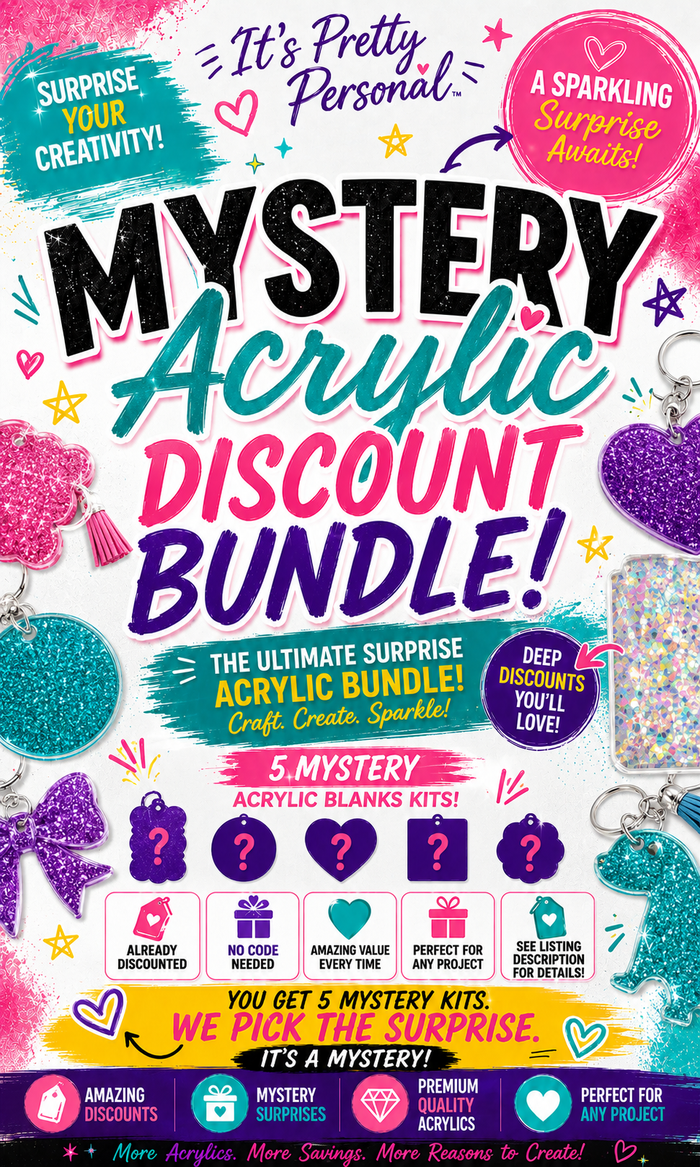 ⭐ACRYLIC Mystery Bundle- 5 Acrylic Blanks