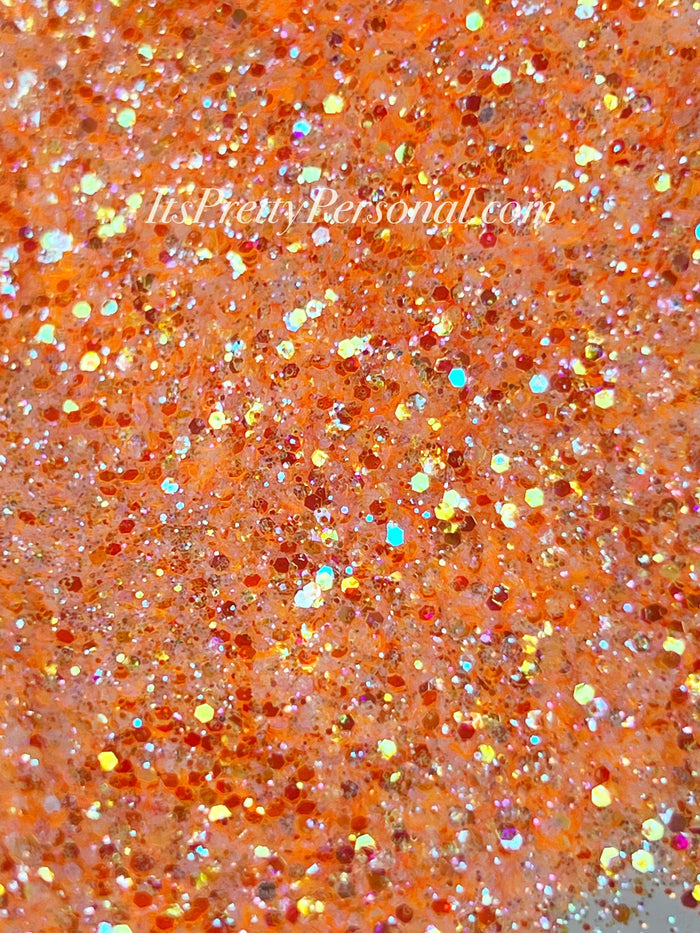 “Apricot Kiss DIAMOND” - Platinum Pastels Collection- Extreme Sparkle Coral