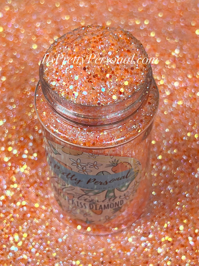 “Apricot Kiss DIAMOND” - Platinum Pastels Collection- Extreme Sparkle Coral