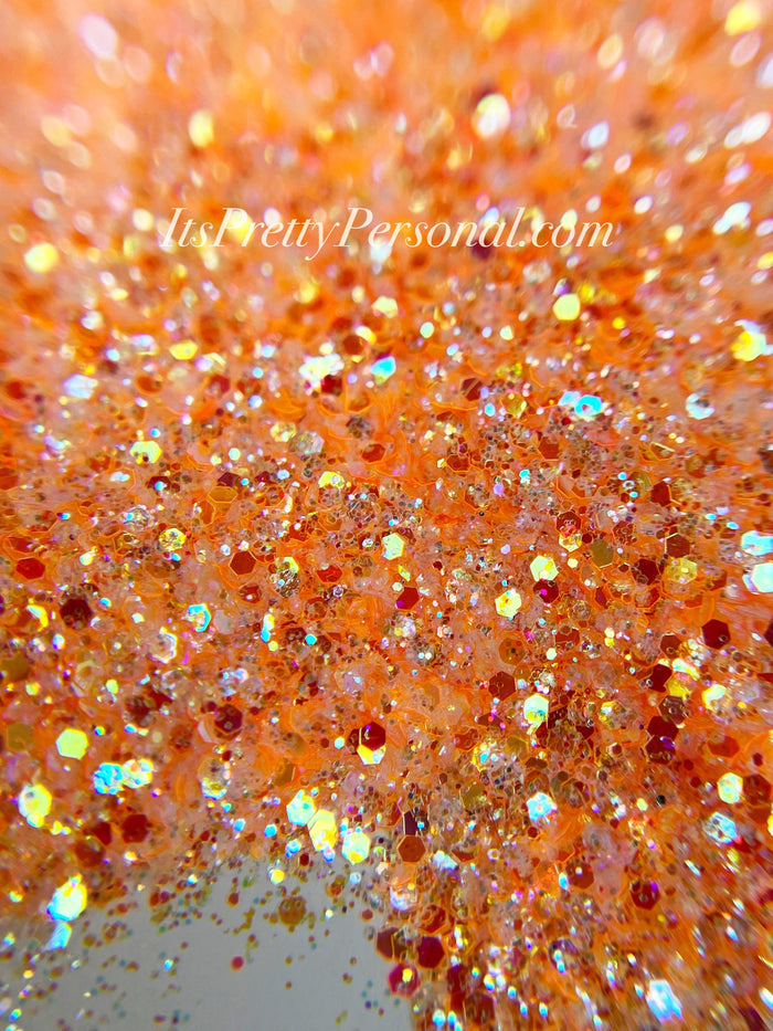 “Apricot Kiss DIAMOND” - Platinum Pastels Collection- Extreme Sparkle Coral