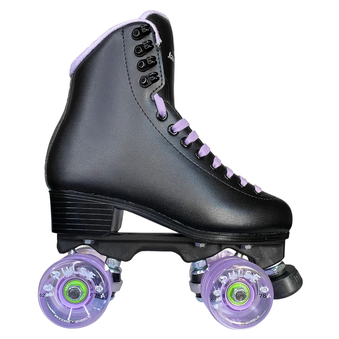 Atom Skates - Black and Lilac Jackson Finesse Nylon Outdoor Package - Outdoor Roller Skates