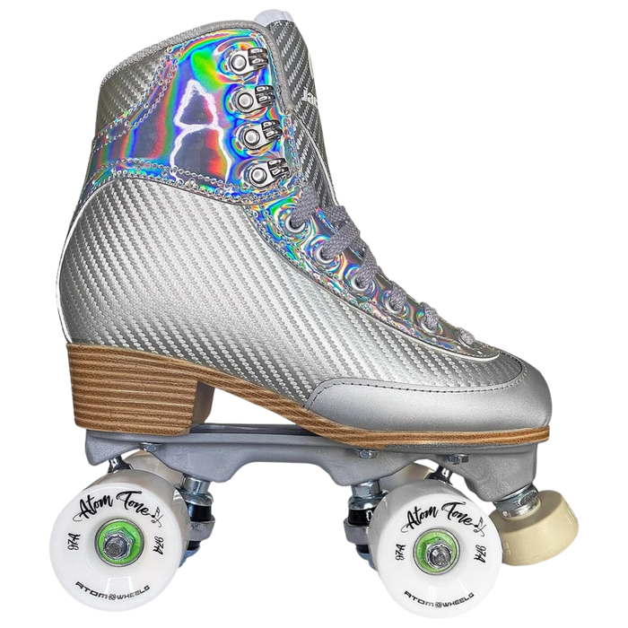 Atom Skates - Vibe Silver Nylon Womens Rythm Package - Roller Skates
