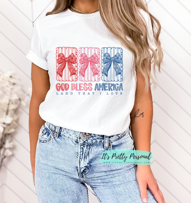 #B18 DTF Print- God Bless America (July 4th/America)