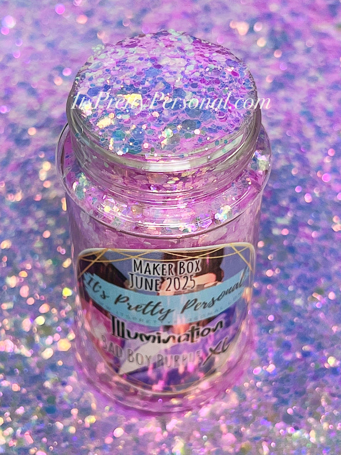 “Bad Boy Purple XL”- June 2025 Maker Box Color- Illumination Collection- Pastel Purple Neon