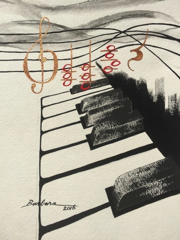 Bits 'n Pieces Series | Piano with Gold