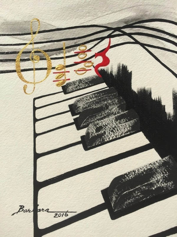 Bits 'n Pieces Series | Piano with Red