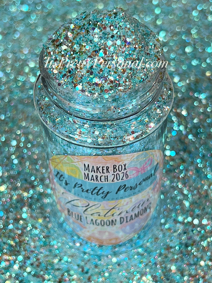 “Blue Lagoon DIAMOND” - Platinum Pastels Collection- Extreme Sparkle  Blue (Maker Color March 2026)