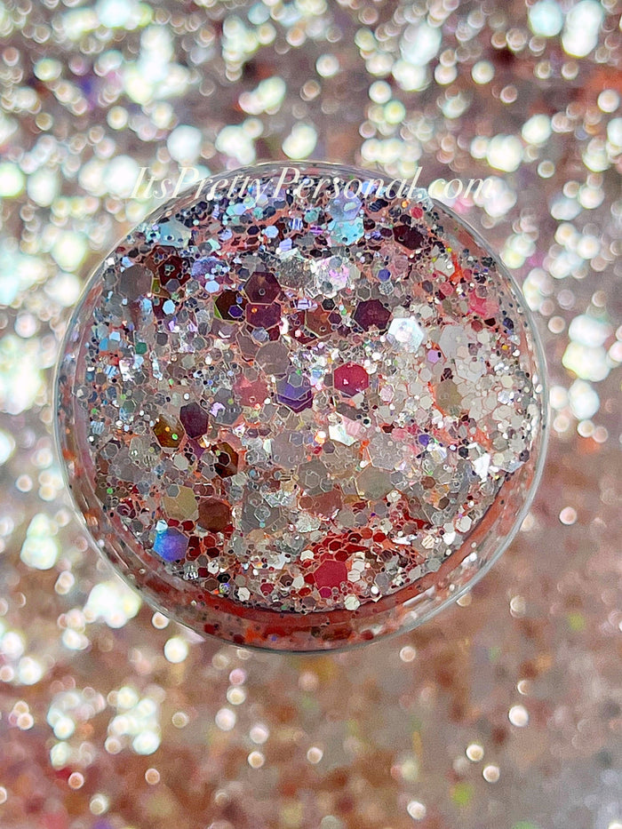 "Blushing Coral XL" -Pastel Coral Holographic Glitter (Maker Box January 2026)