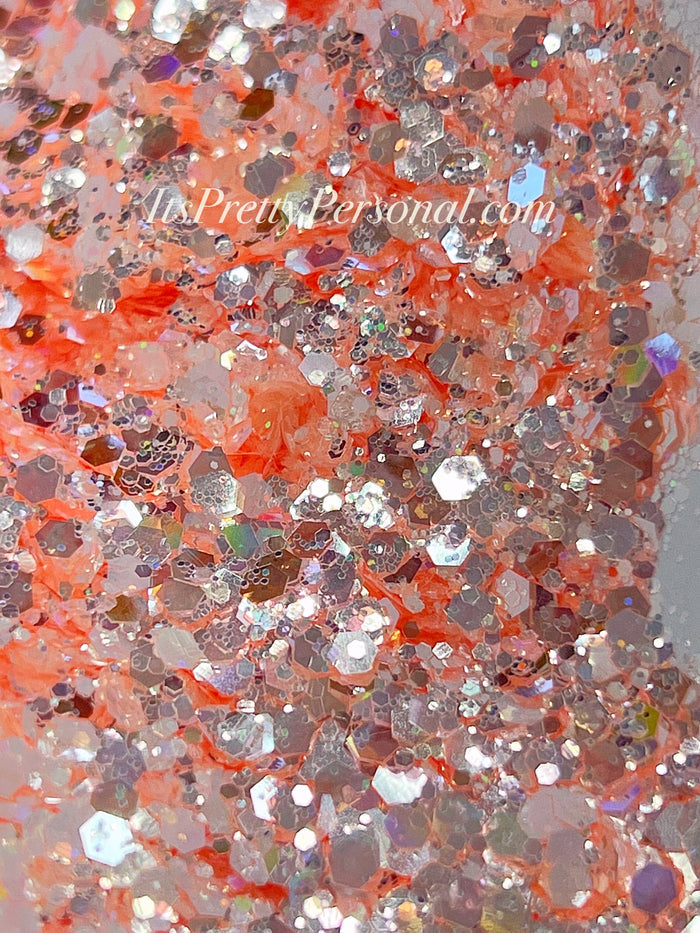 "Blushing Coral XL" -Pastel Coral Holographic Glitter (Maker Box January 2026)
