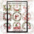 #C108- SEMI-TRANSPARENT Grid Sheet Helper- Watercolor Christmas -12x12 Pattern Vinyl