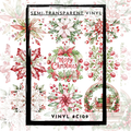#C109- SEMI-TRANSPARENT Grid Sheet Helper- Watercolor Christmas -12x12 Pattern Vinyl