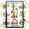 #C110- SEMI-TRANSPARENT Grid Sheet Helper- Mean Green Christmas -12x12 Pattern Vinyl
