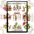 #C111- SEMI-TRANSPARENT Grid Sheet Helper- Mean Green Christmas -12x12 Pattern Vinyl