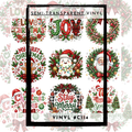 #C114- SEMI-TRANSPARENT Grid Sheet Helper-Christmas -12x12 Pattern Vinyl