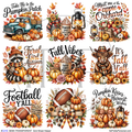 #C210- SEMI-TRANSPARENT Grid Sheet Helper- Autumn Quotes -12x12 Pattern Vinyl