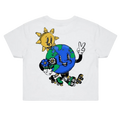 Chuffed - World Go Round Crop Tee