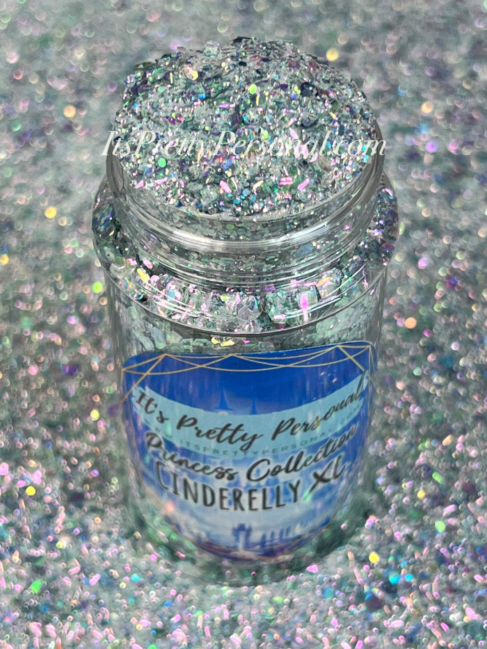 “Cinderelly XL"- Princess Glitter Collection Blue/Silver