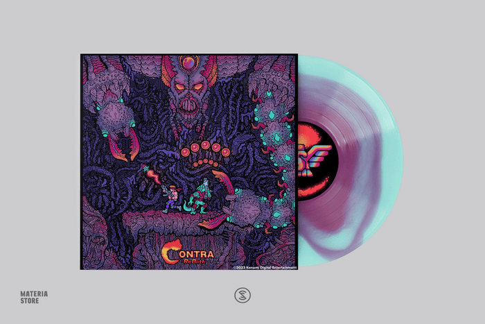 Contra: ReBirth (Original Video Game Soundtrack) - Konami Kukeiha Club (1xLP Vinyl Record) - Cyan and Purple