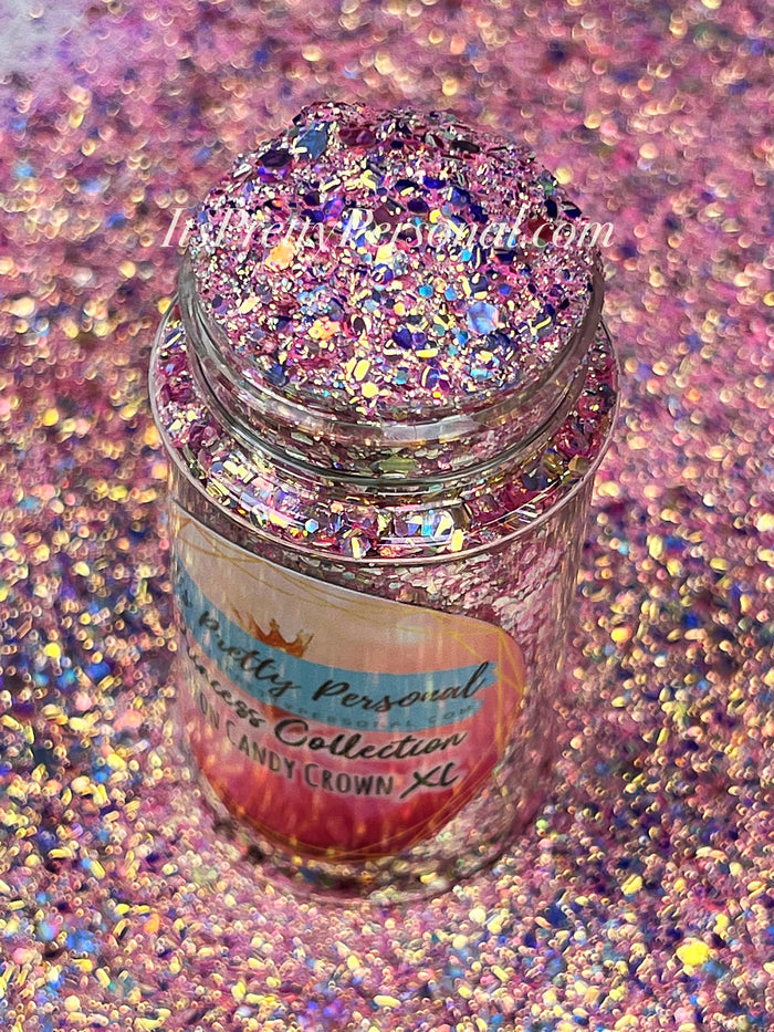 "Cotton Candy Crown XL"- Princess Glitter Collection Light Pink