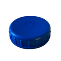 Blauer Plastikdeckel.