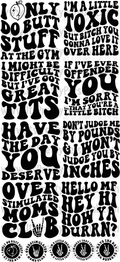 DESIGN #14- ADULT ONLY 18+ DTF Gang Sheet 22"x48" (Fabric Transfers)