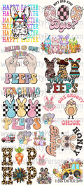 DESIGN #2- Easter DTF Gang Sheet 22"x48" (Fabric Transfers)
