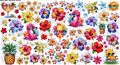 DESIGN #20- Bright Summer Flowers  UV DTF Decal Gang Sheet 22"x12"