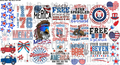 DESIGN #22- American UV DTF Decal Gang Sheet 22"x12"