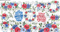 DESIGN #23- American Floral UV DTF Decal Gang Sheet 22"x12"