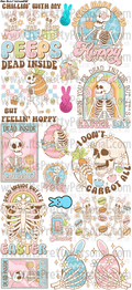 DESIGN #28- Spooky Easter DTF Gang Sheet 22"x48" (Fabric Transfers)