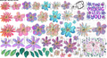 DESIGN #29- Painted Floral UV DTF Decal Gang Sheet 22"x12"