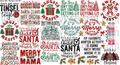 DESIGN #34- Christmas Quotes- UV DTF Decal Gang  Sheet 22"x12"