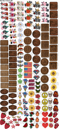 DESIGN #34- Faux Hat Patch DTF Gang Sheet 22"x48" (Fabric Transfers)