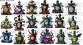 DESIGN #41- Haunted Poison Bottles- UV DTF Decal Gang  Sheet 22"x12"