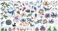 DESIGN #43- Under The Sea - UV DTF Decal Gang  Sheet 22"x12"