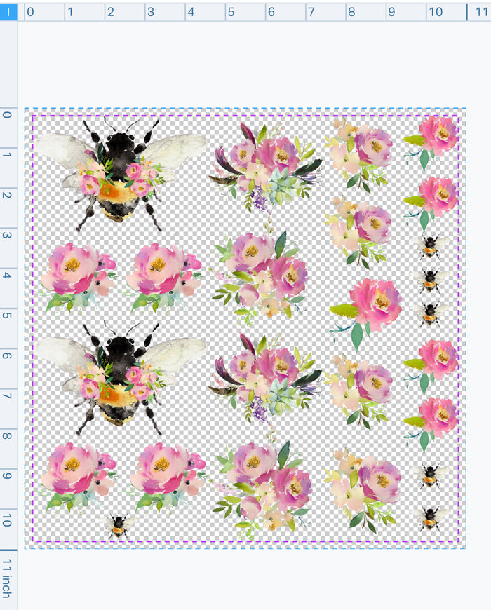 DESIGN #45- Designed By Jessica Flynn- UV DTF Decal Gang Sheet 11”x11”