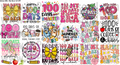 DESIGN #52- 100 Days Of School - UV DTF Decal Gang  Sheet 22"x12"