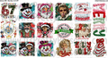 DESIGN #53- Holiday Brushstroke Mashup- UV DTF Decal Gang  Sheet 22"x12"
