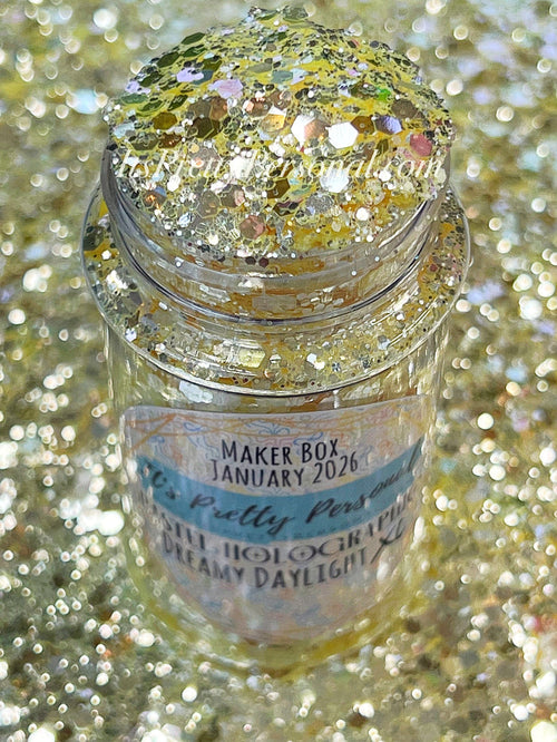 "Dreamy Daylight XL" -Pastel Yellow Holographic Glitter (Maker Box January 2026)
