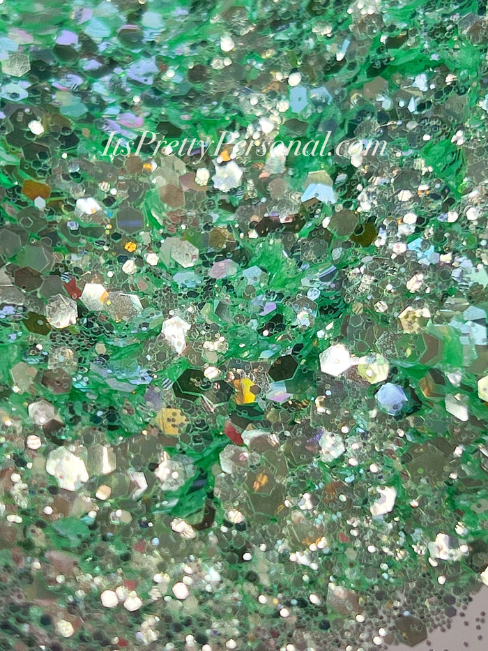 "Dreamy Dewdrop XL" -Pastel Green Holographic Glitter (Maker Box January 2026)