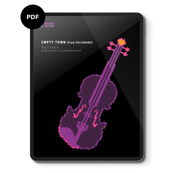 Empty Town (from DELTARUNE) (for Solo Viola with Piano Accompaniment) Digital Sheet Music