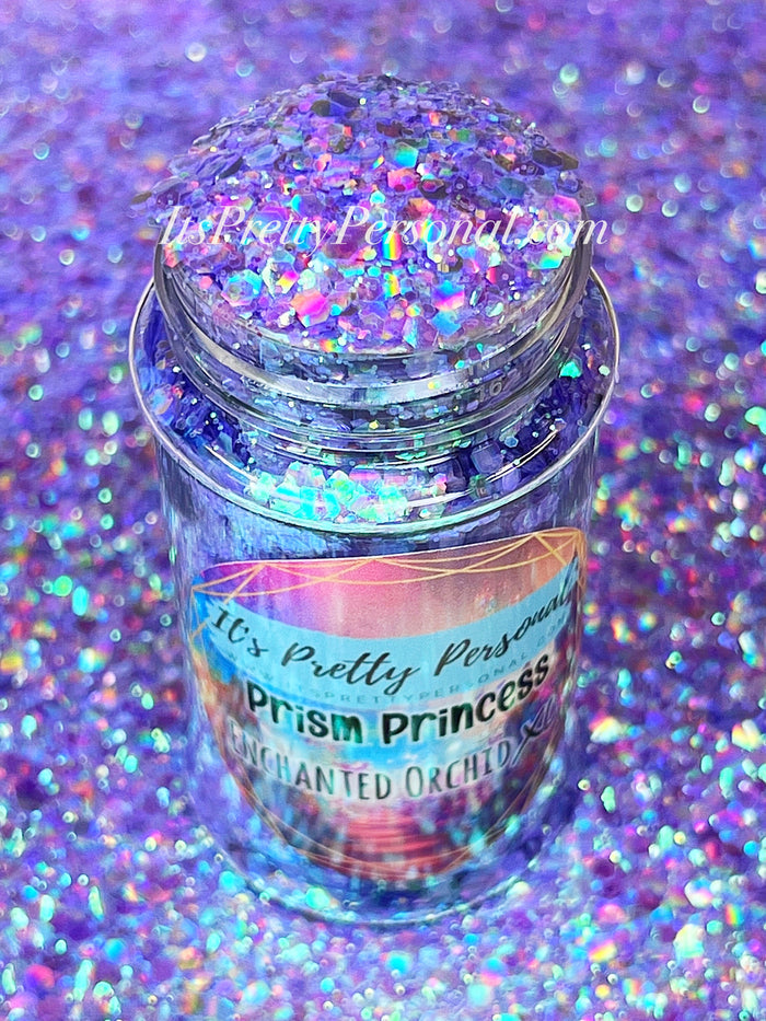 "Enchanted Orchid XL"- Prism Princess- Holographic Purple Glitter