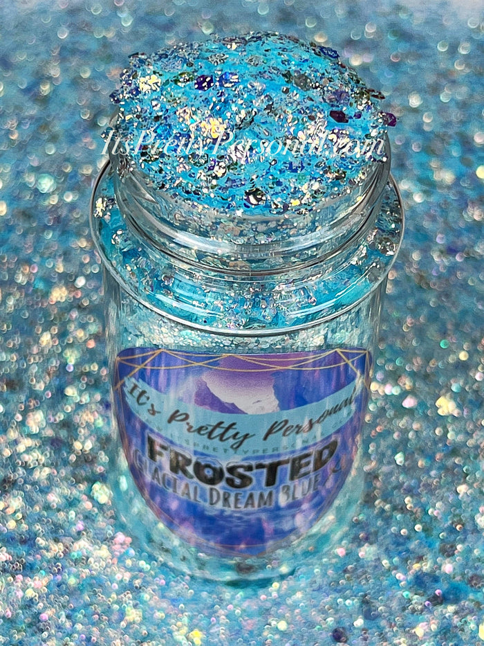 “Glacial Dream Blue XL”- FROSTED Glitter Collection Light Blue
