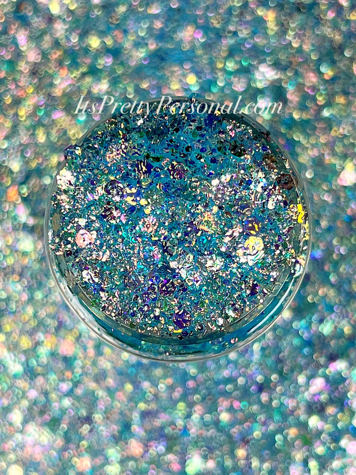 “Glacial Dream Blue XL”- FROSTED Glitter Collection Light Blue