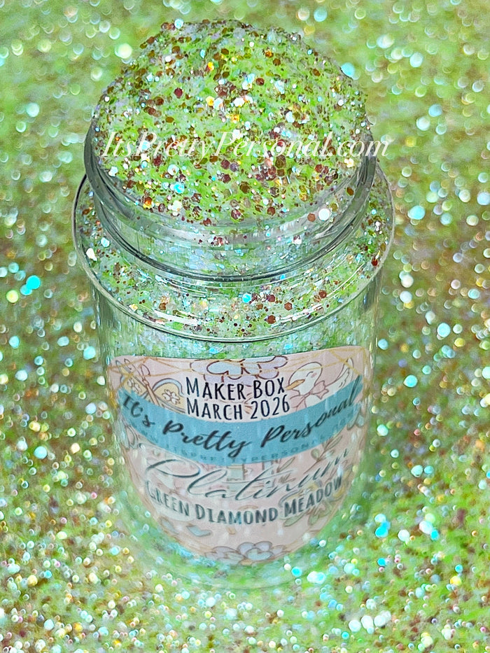 “Green DIAMOND Meadow” - Platinum Pastels Collection- Extreme Sparkle  Green (Maker Color March 2026)