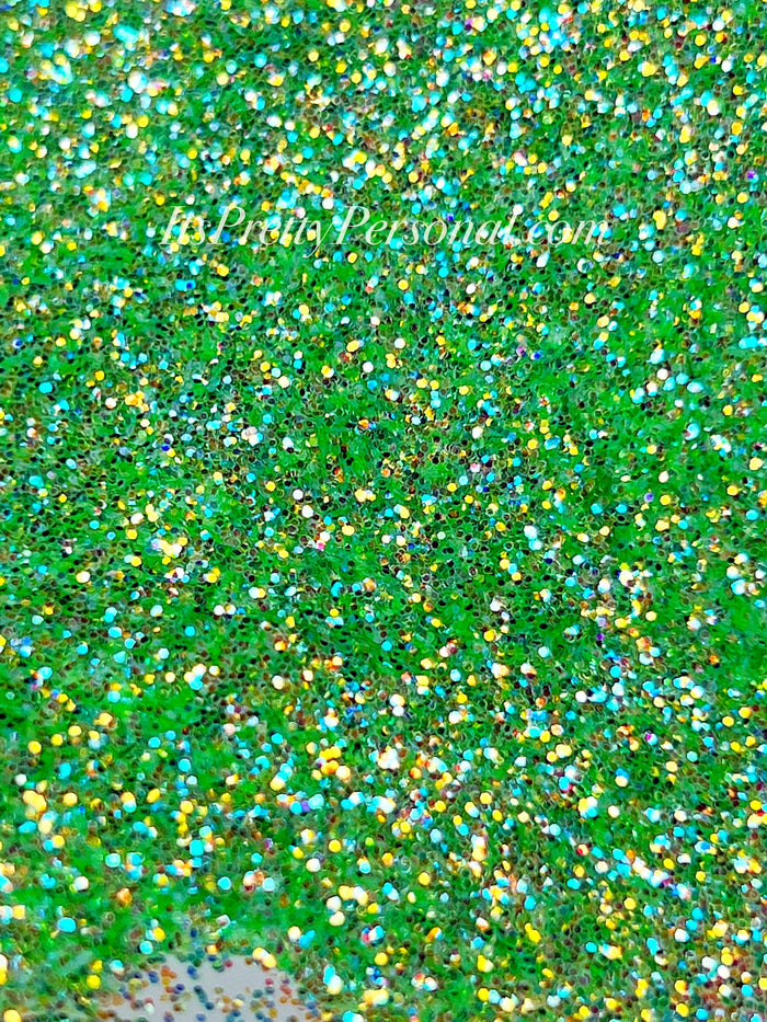 “Intergalactic Green” - Platinum Pastels Collection- Extreme Sparkle Green