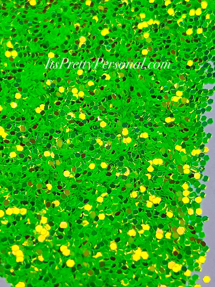 “MINI GREEN Light Show”-GLOW Glitter-Mini Cut (Medium Cut)