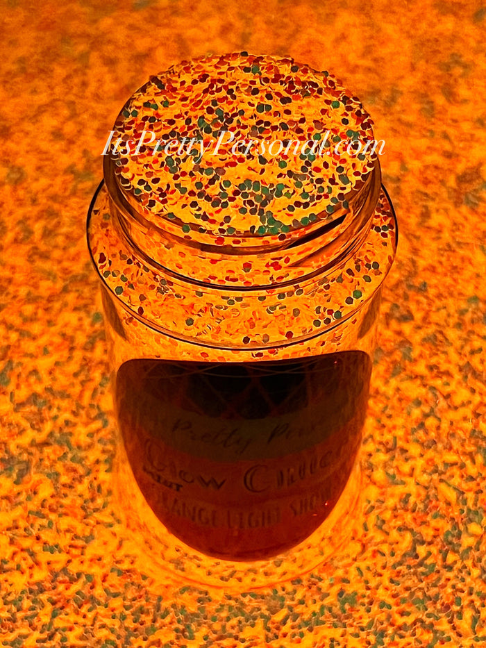 “MINI ORANGE Light Show”-GLOW Glitter-Mini Cut (Medium Cut)