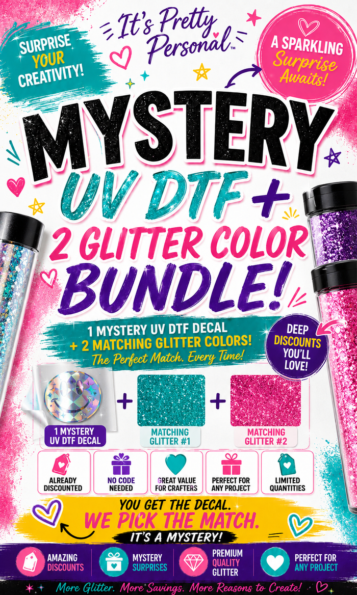 Mystery Bundle- 1 UV DTF + 2 MATCHING GLITTER COLORS! *READ LISTING.