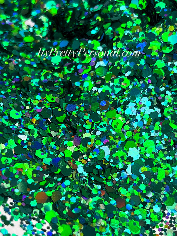 “Mystic Pine XL"- Dark Green Holographic XL
